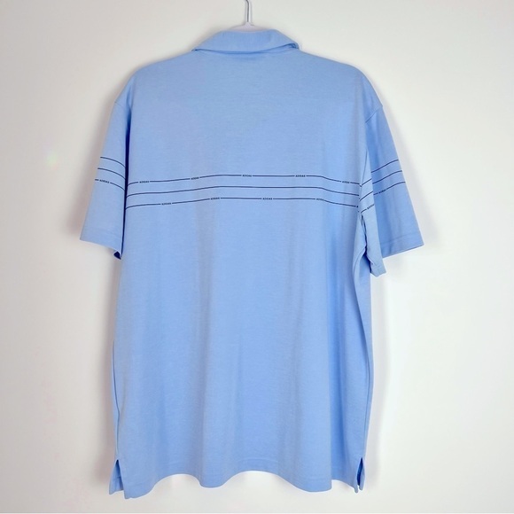 Adidas Men's Athleisure Light Blue Line Design 3 Button Polo Shirt XL - Picture 9 of 11
